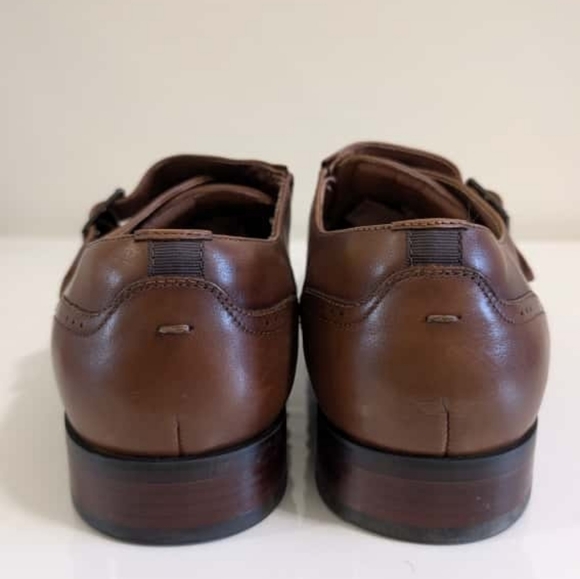 Florsheim Men\'s Brown Leather Monk Strap Shoes, 14M main image 5